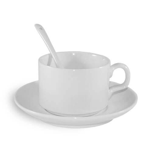 ECO Tazzina con piattino e cucchiaino Sublimazione Termostampa
