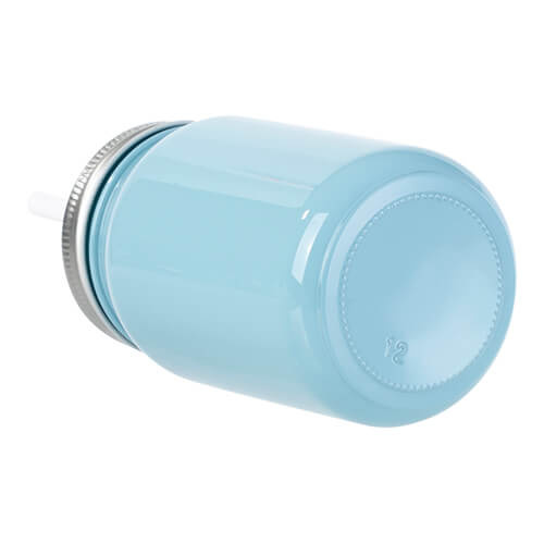 Tazza in vetro 450 ml Mason Jar Full Color senza manico per sublimazione - blu