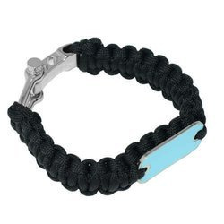 Bracciale in paracord nero per stampa sublimatica