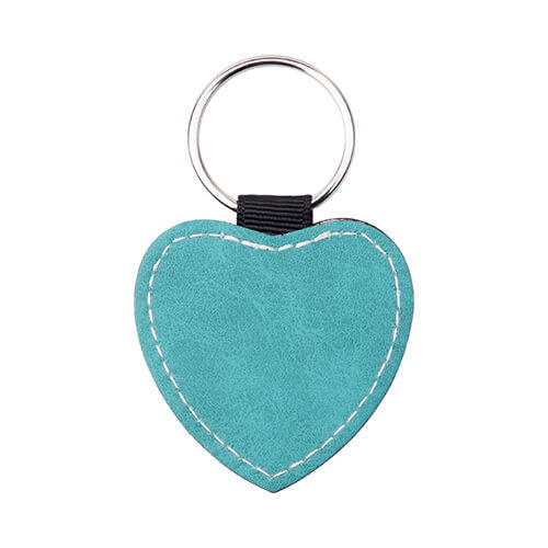 Portachiavi in ​​pelle per sublimazione - cuore verde