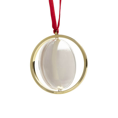 Ornamento rotante per albero di Natale a sublimazione - oro