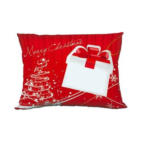 Federa in raso bicolore 55 x 40 cm per sublimazione - Buon Natale