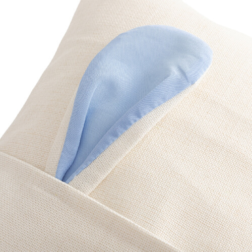 Federa di lino 40 x 40 cm per sublimazione - orecchie blu