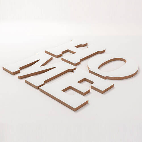 Lettere decorative da 25 cm in MDF per sublimazione - HOME