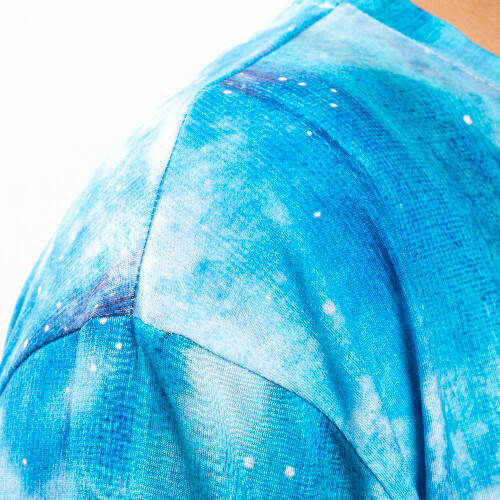 T-shirt Cotton-Like Bleached Mist Blue per sublimazione