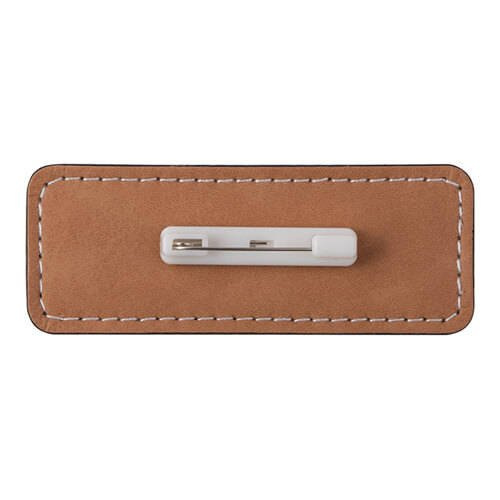 Targhetta in pelle 8,2 x 3,1 cm per sublimazione - Marrone