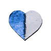 Patch paillettes cuore  bicolore da sublimare - colore blu  22 x 19,5 cm