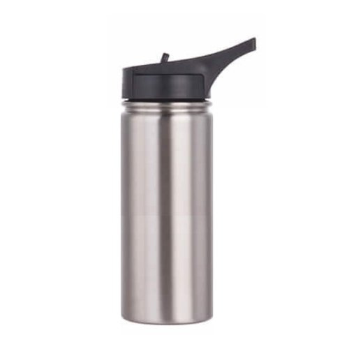 Borraccia in acciaio inossidabile da 750 ml con boccaglio sportivo per sublimazione - argento