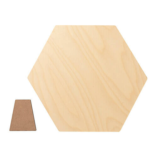 Cornice fotografica esagonale in compensato per sublimazione - 30,5 x 25,4 cm