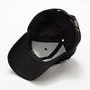 Cappello da baseball in cotone con patch rettangolare in velcro per sublimazione - nero