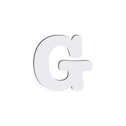 Lettera decorativa da MDF per sublimazione 10 cm G