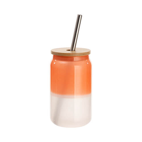 Vetro 400 ml che cambia colore se esposto al calore per sublimazione - Arancia