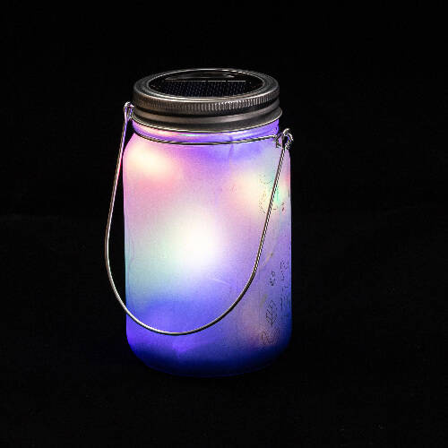 Lanterna da 450 ml con manico in metallo - sfumatura Blu marino