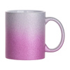 Tazza 330 ml con glitter per sublimazione - sfumatura rosa-argento