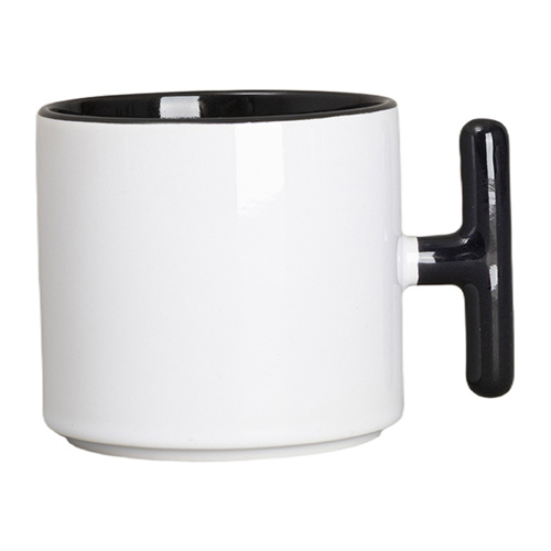 Tazza da 270 ml con manico a T per sublimazione - nero