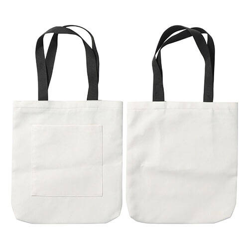 Borsa shopping 38 x 59 cm con manici neri per sublimazione