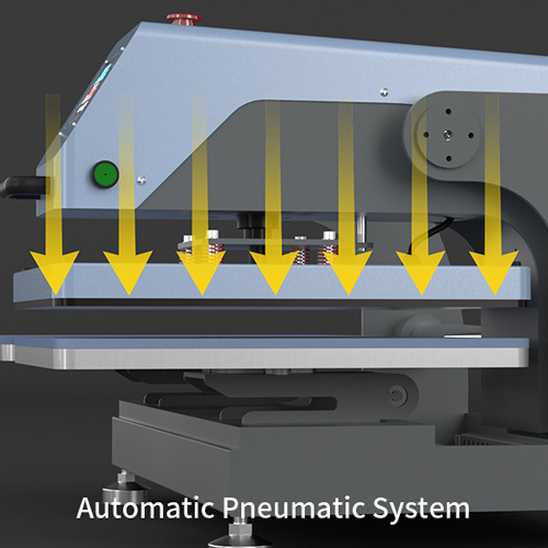 OtterPro Air 40 x 60 cm pressa piana pneumatica a due stazioni - blu
