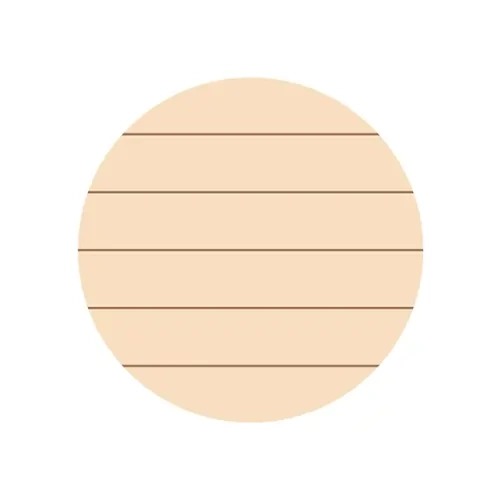 Portafoto tondo in compensato rigato, Ø 30,5 cm