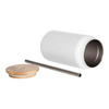 Tazza a doppio taglio da 450 ml con coperchio in bambù per sublimazione - bianco