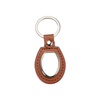 Portachiavi in pelle e metallo per la sublimazione – ovale - marrone