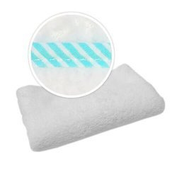 Pled con bordi a striscie di colore turchese per sublimazione