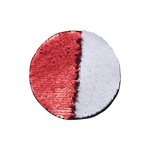Patch paillettes bicolore da sublimare - cerchio rosso Ø 19