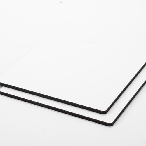 Pannello in fibra per sublimazione 20 x 20 x 0,6 cm - 2 pz. - dorso nero