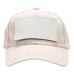 Cappello da baseball in cotone con patch rettangolare in velcro per sublimazione - kaki