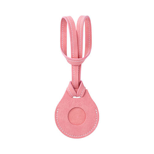 Etichetta in pelle con tracolla / custodia AirTag per sublimazione - rosa