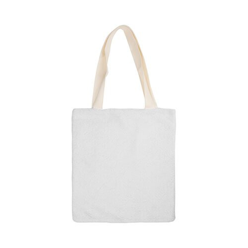 Sacchetto di peluche 34 x 37 cm per sublimazione - bianco