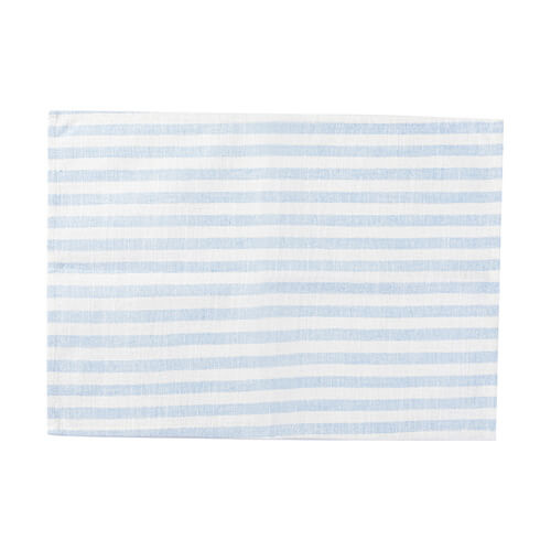 Tovaglietta in tela 50 x 35,5 cm crema con strisce blu per sublimazione