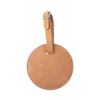 Etichetta per bagaglio in pelle per sublimazione - cerchio Marrone
