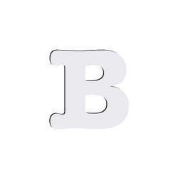 Lettera decorativa da MDF per sublimazione 10 cm B