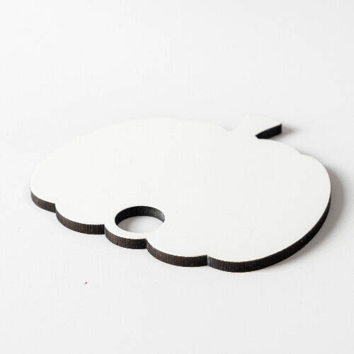 Targhetta con nome in fibra di legno per tazza 780 / 900 / 1050 / 1260 ml per sublimazione - zucca