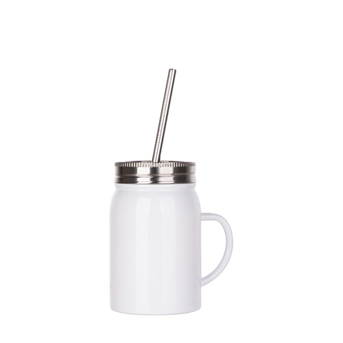 Set di 4 tazze Mason Jar 500 ml in metallo da stampare