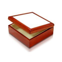 Cofanetto in legno con piastrella in ceramica 11 x 11 cm - Stampa sublimatica a trasferimento termico