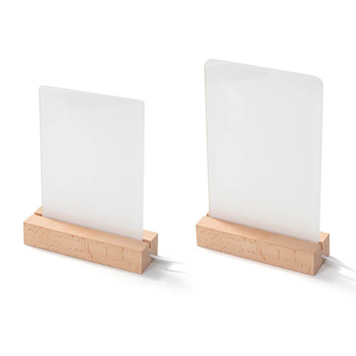 Base per lampada LED - rettangolare 15 cm - luce calda