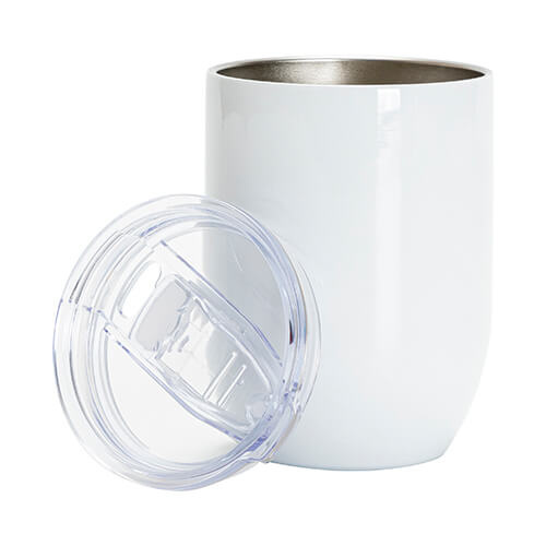 Tazza da vino da 450 ml per sublimazione - bianca
