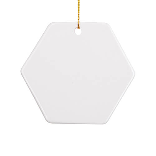 Ciondolo in ceramica per sublimazione - esagono