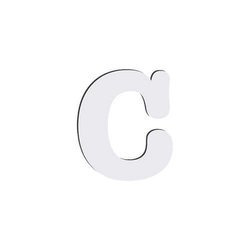 Lettera decorativa da MDF per sublimazione 10 cm C