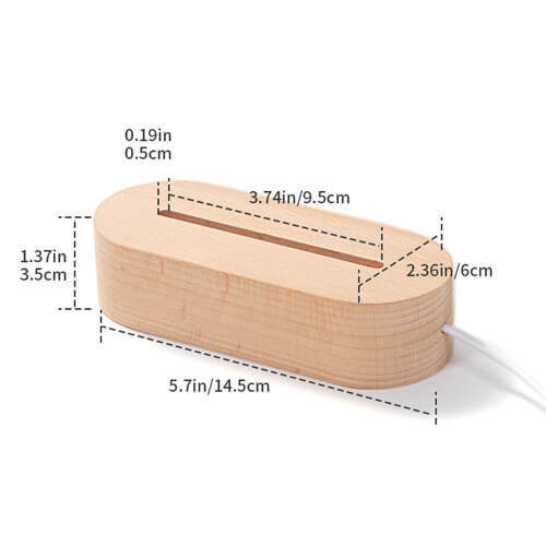 Base della lampada a LED - ovale 14,5 cm - luce calda