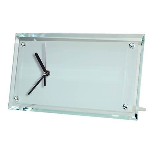 Cornice in vetro - orologio 30 x 16 cm per sublimazione