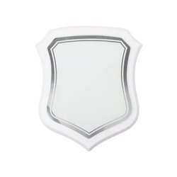 Cornice in vetro – scudo su pannello di fondo bianco in MDF per la sublimazione