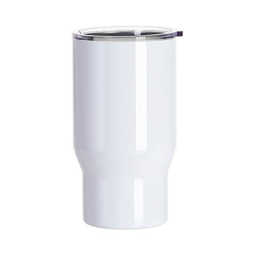 Tazza da viaggio in acciaio inossidabile da 550 ml per sublimazione - bianca