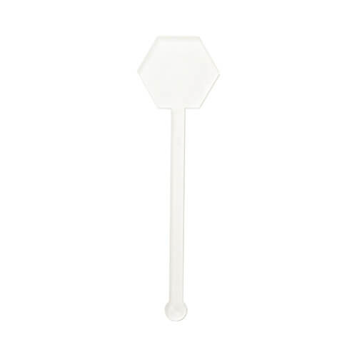 Agitatore per bevande in acrilico 10 cm per sublimazione - esagono