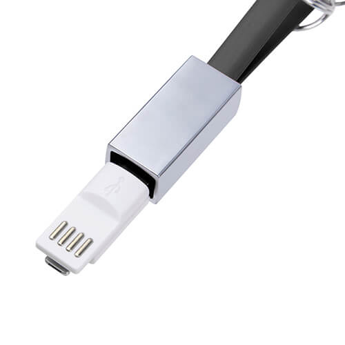 Portachiavi - Cavo dati Lightning per sublimazione - nero