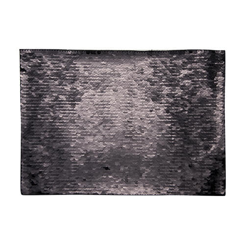 Patch paillettes  bicolore da sublimare - rettangolo nero