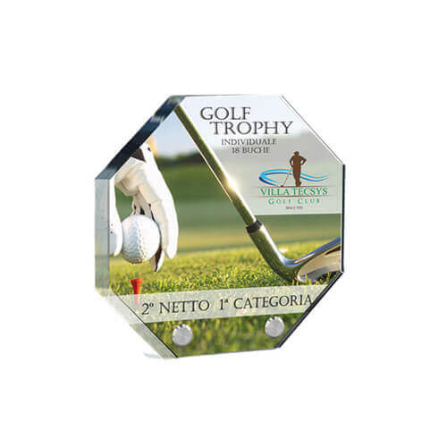 Statuetta in acrilico OTTAGONO 12 x 12 cm per sublimazione