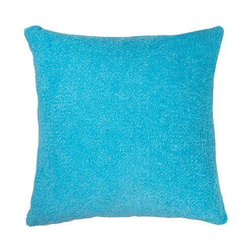Fodera in peluche 40 x 40 cm per sublimazione - bianca e cielo blu