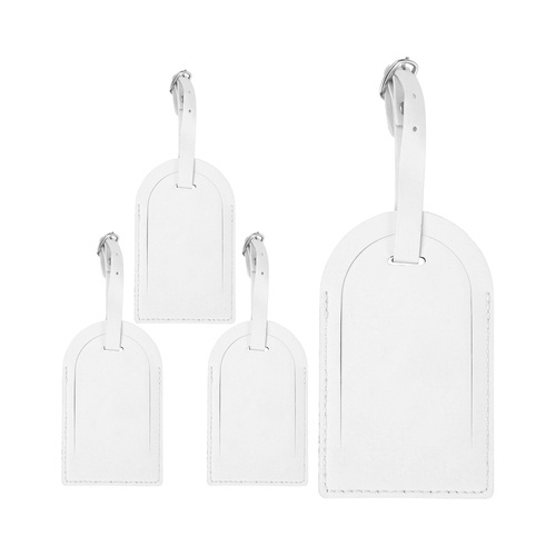 Set di 4 etichette per bagagli in pelle da stampare